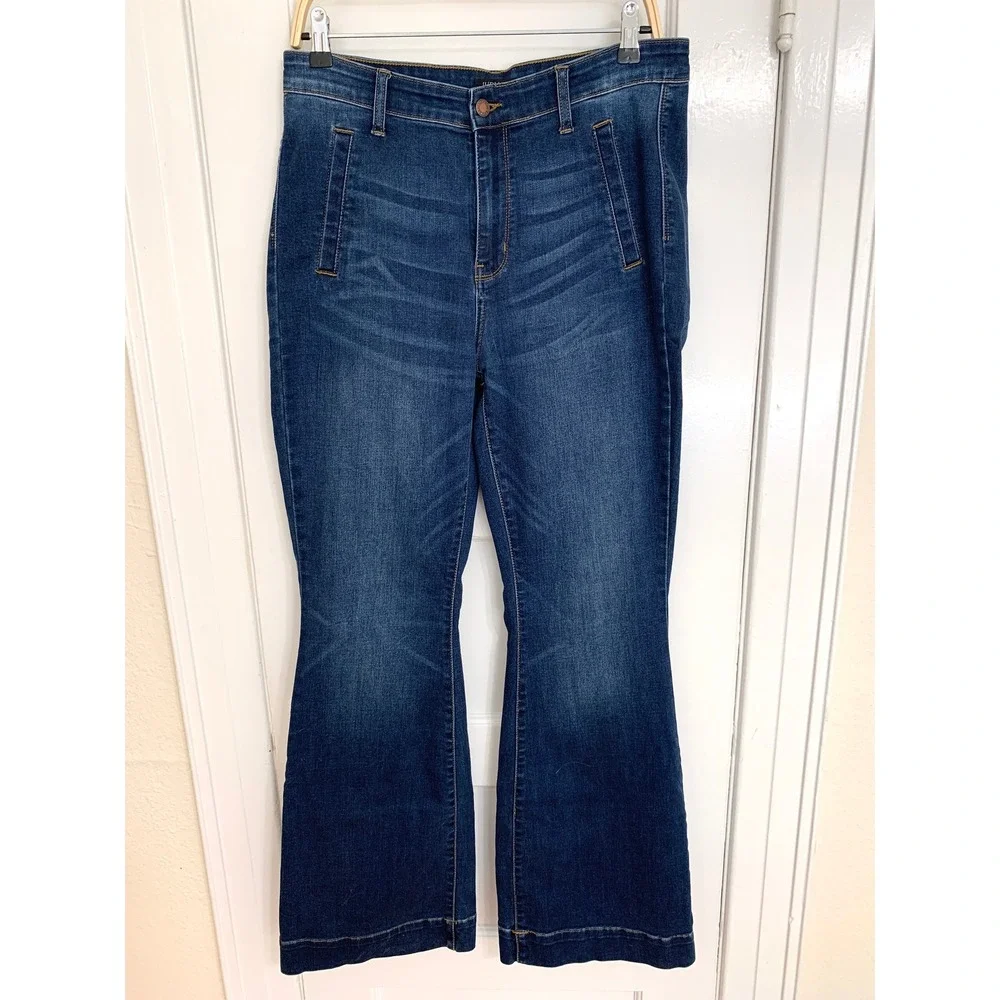 Judy Blue Flare Front Side Welt Pockets Jeans 13/31 Inseam 32